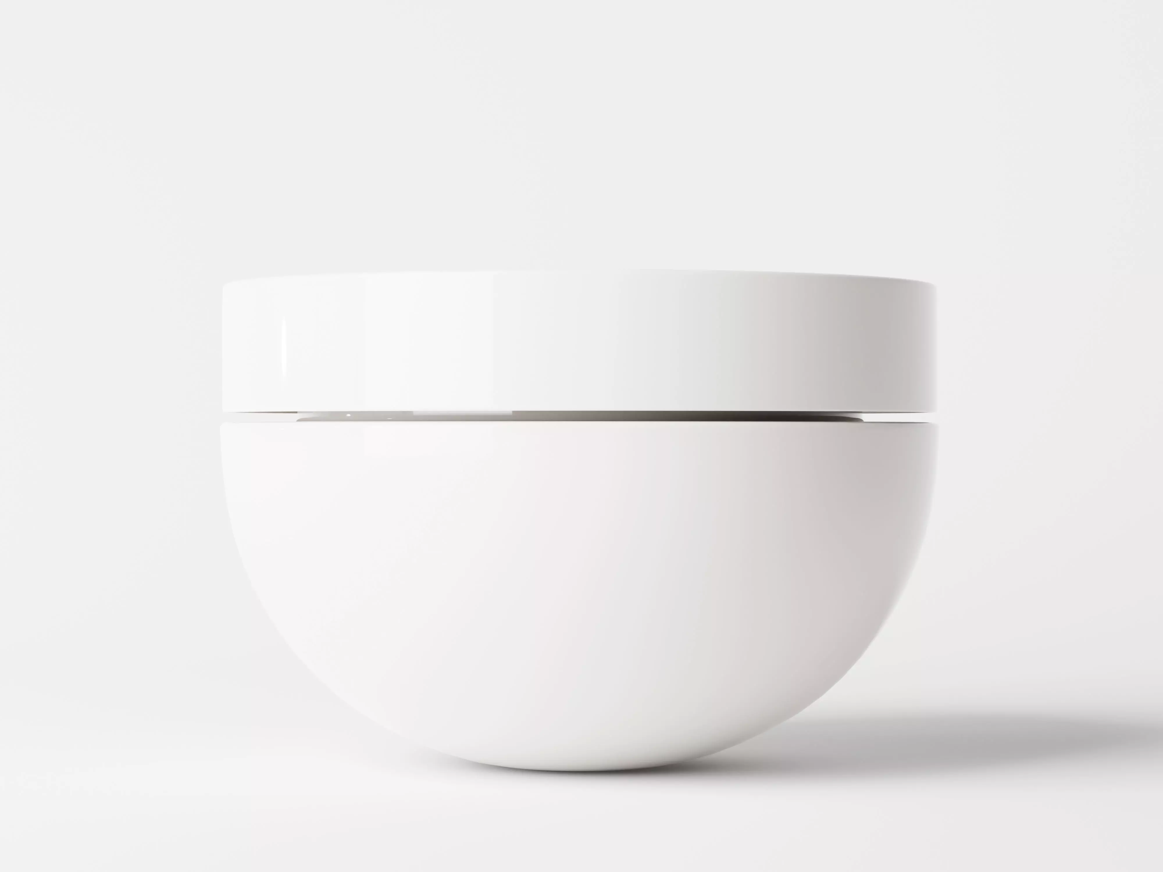 Ovel Shaped Cosmetic Jar Low-poly 3D model_0