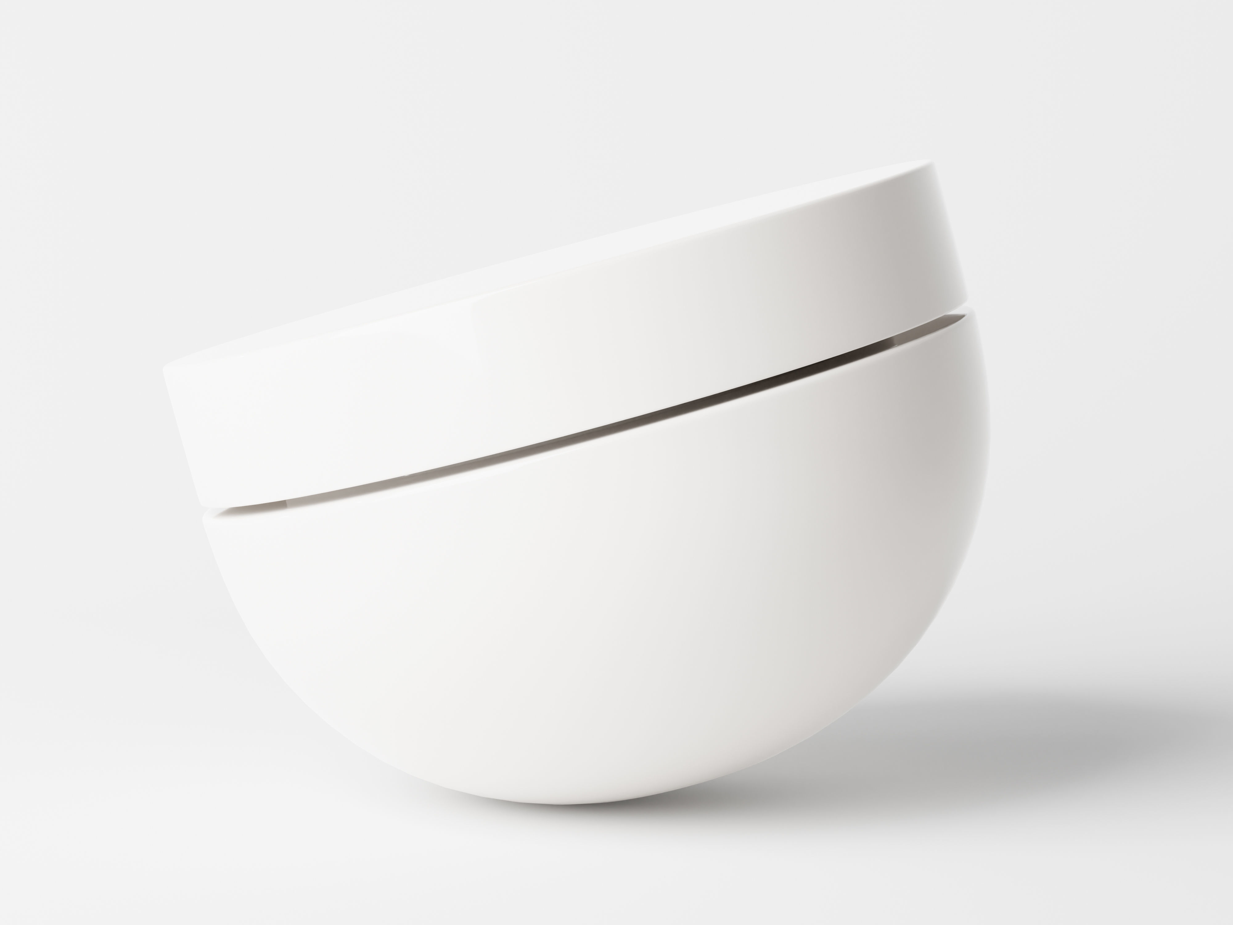 Ovel Shaped Cosmetic Jar Low-poly 3D model_2