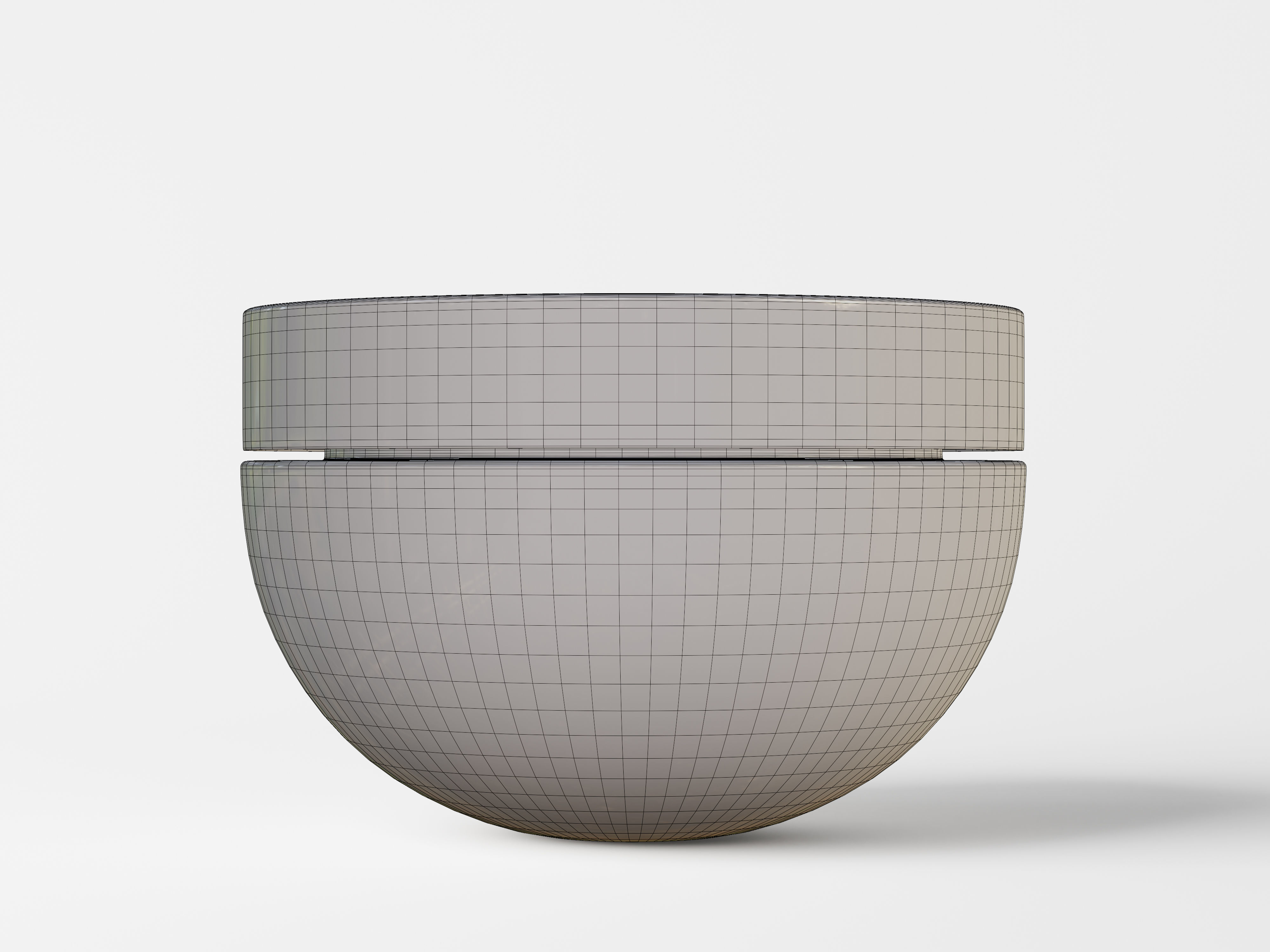 Ovel Shaped Cosmetic Jar Low-poly 3D model_8