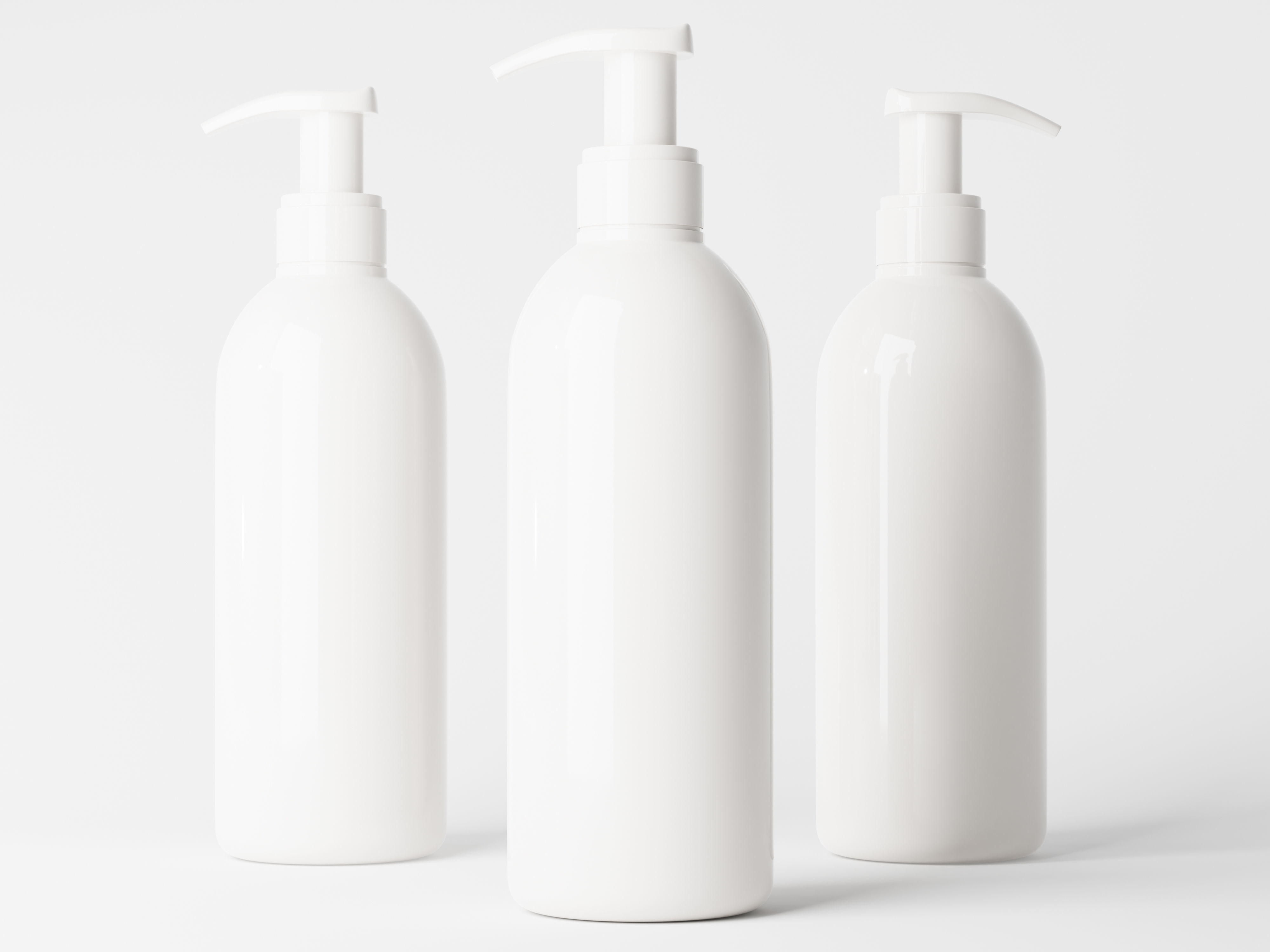 Slim Pump Bottle Low-poly 3D model_3