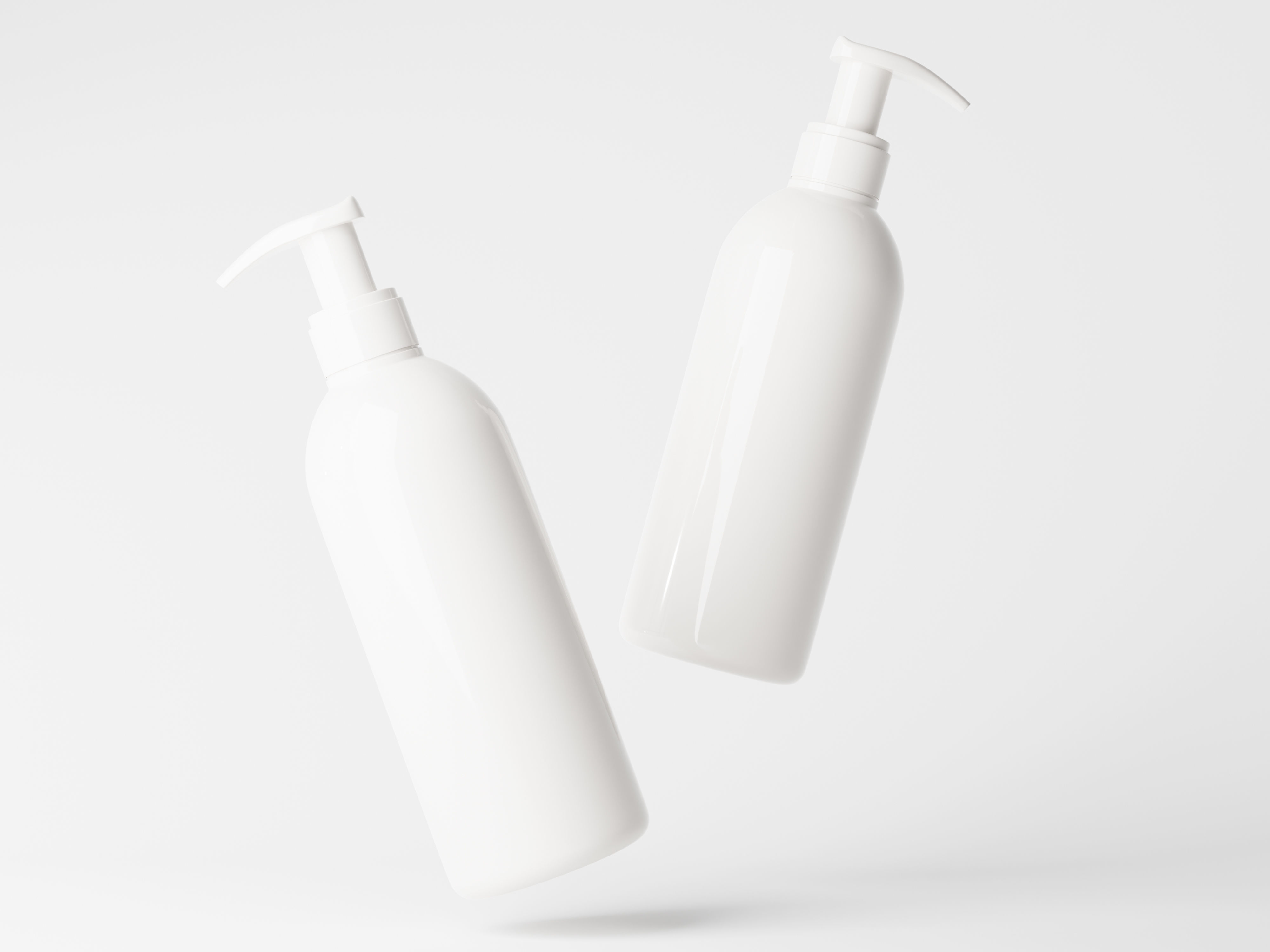 Slim Pump Bottle Low-poly 3D model_5