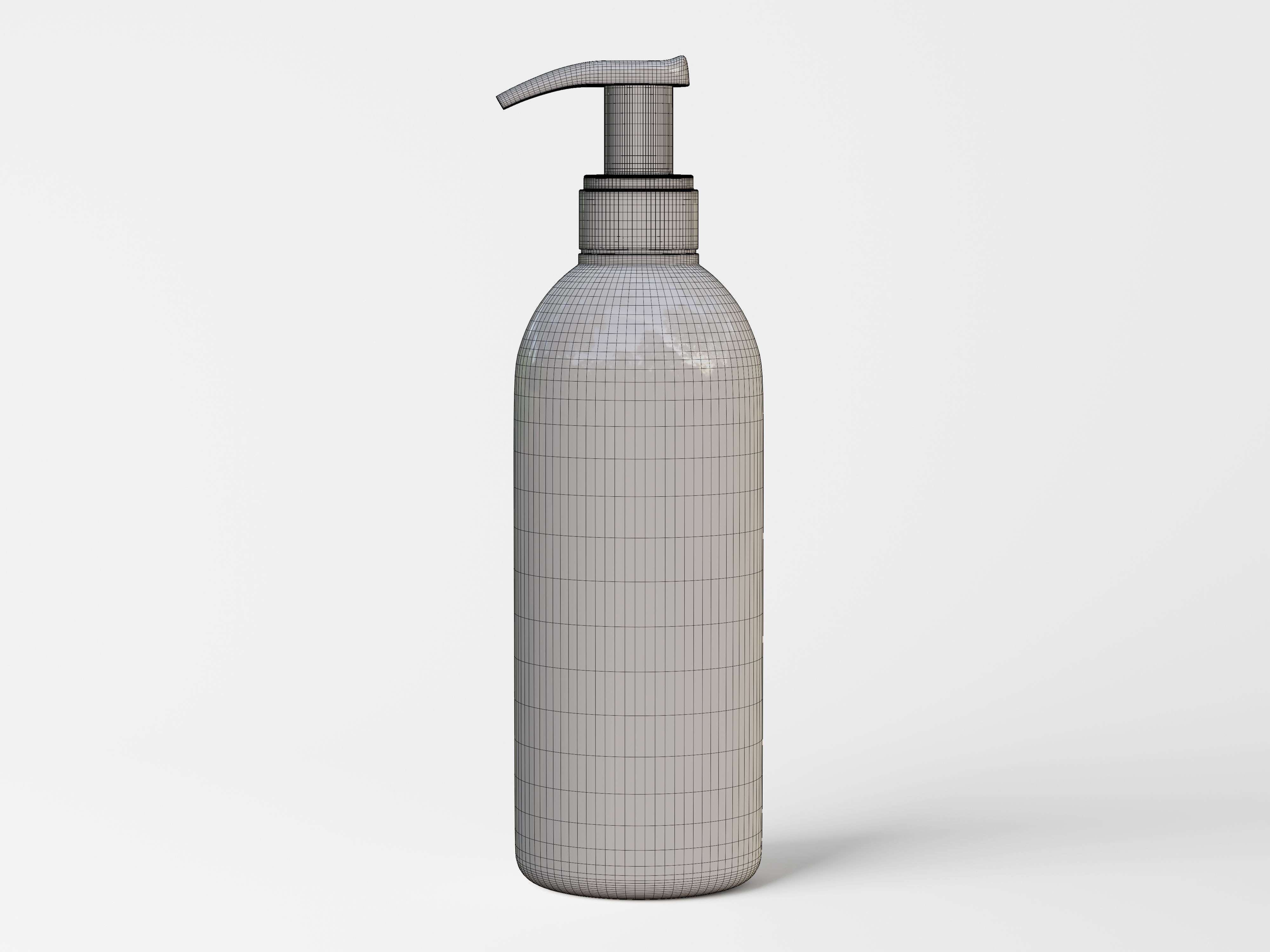Slim Pump Bottle Low-poly 3D model_8