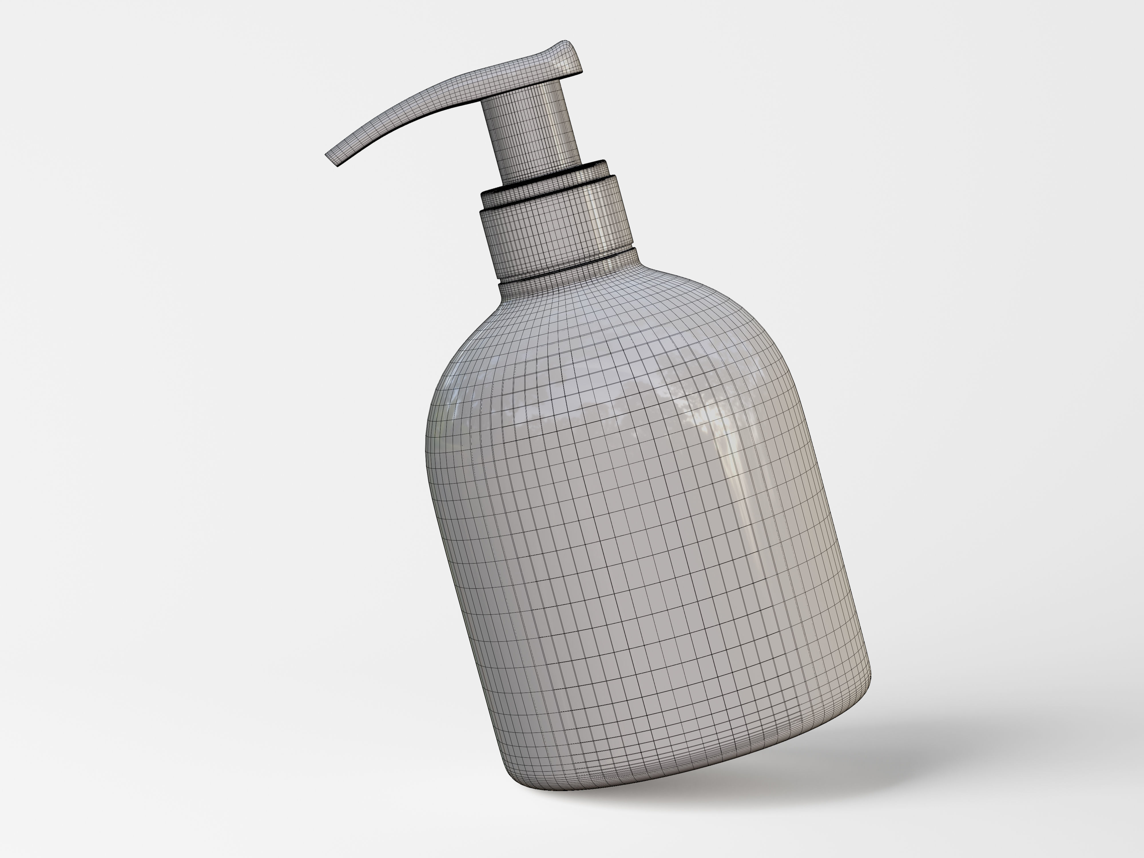 Cosmetic Pump Bottle Low-poly 3D model_7