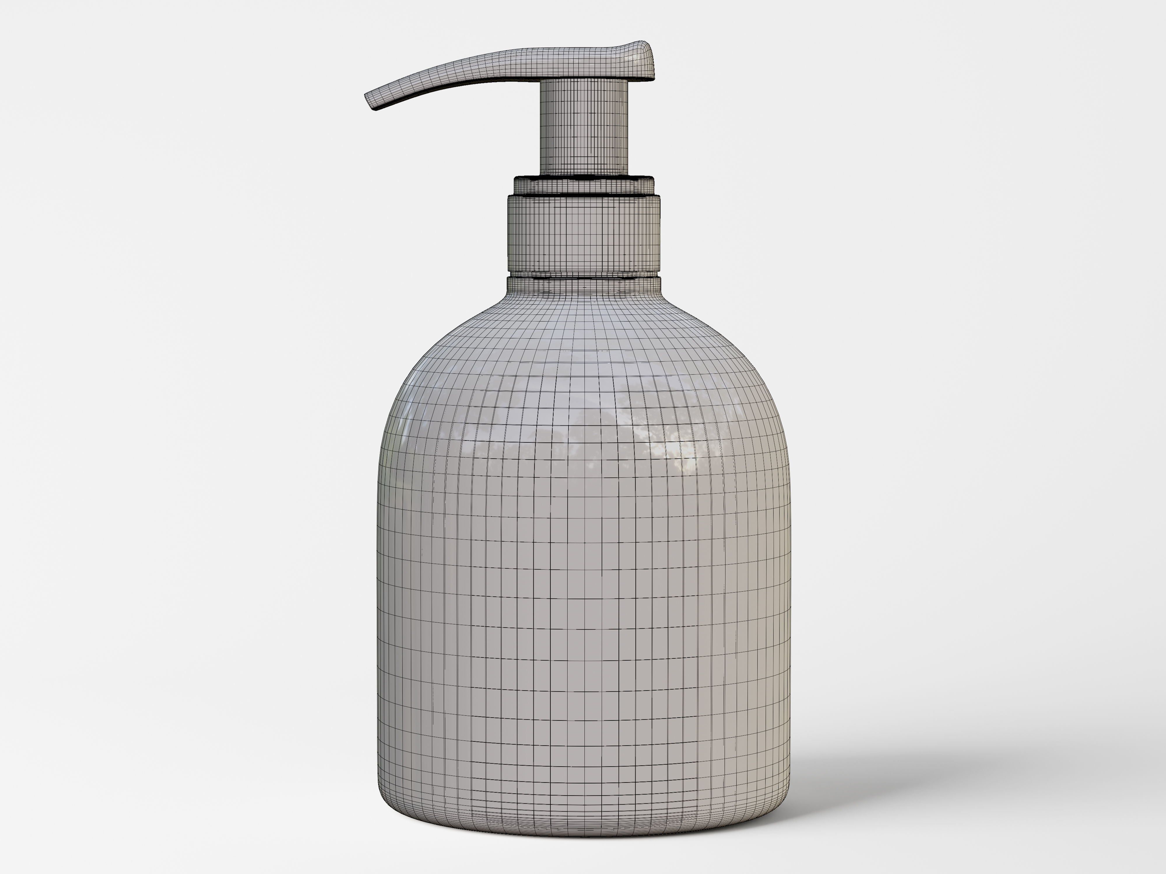 Cosmetic Pump Bottle Low-poly 3D model_8