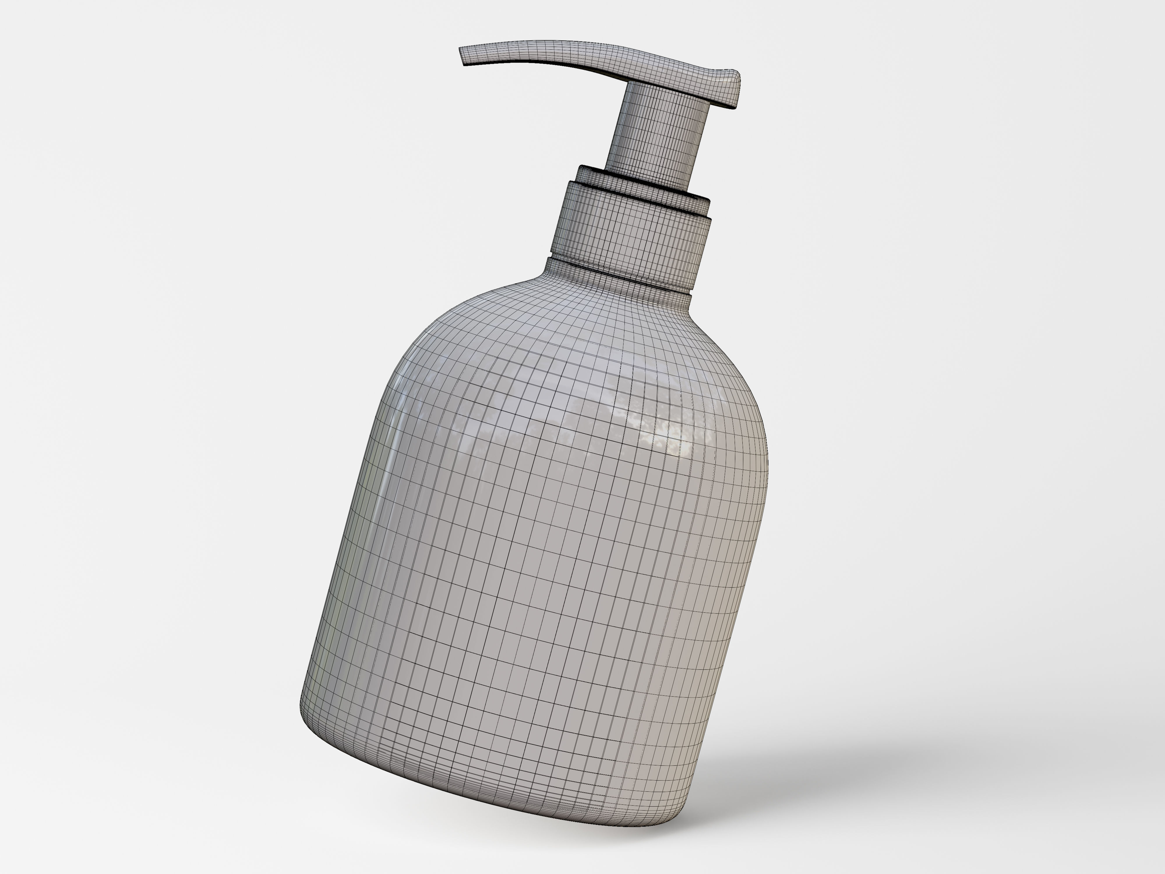 Cosmetic Pump Bottle Low-poly 3D model_9