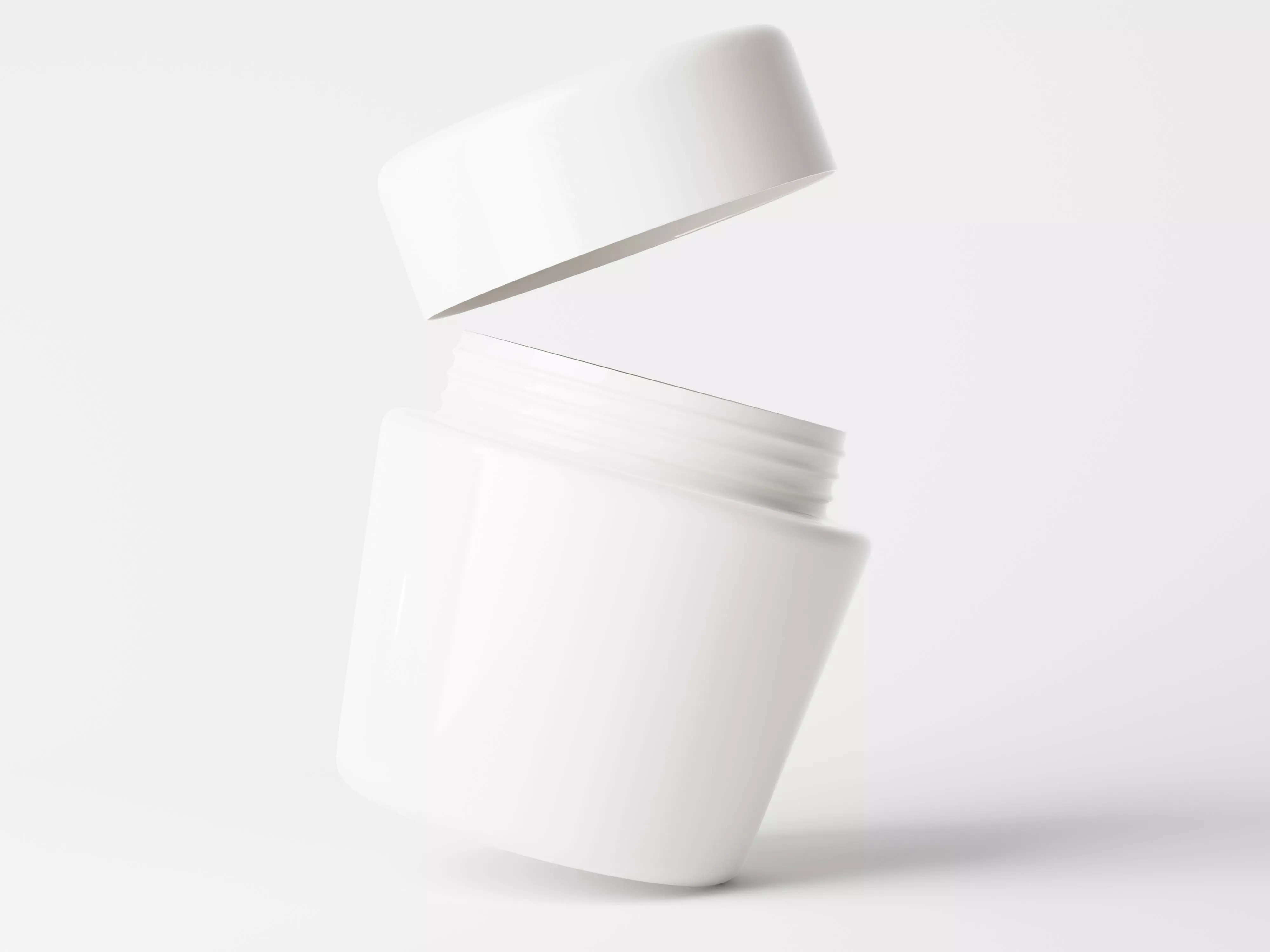 Cosmetic Jar Low-poly 3D model_0