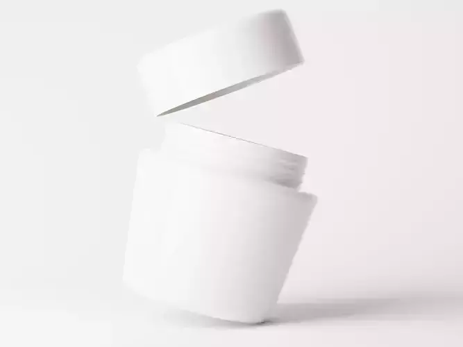 Cosmetic Jar Low-poly 3D model