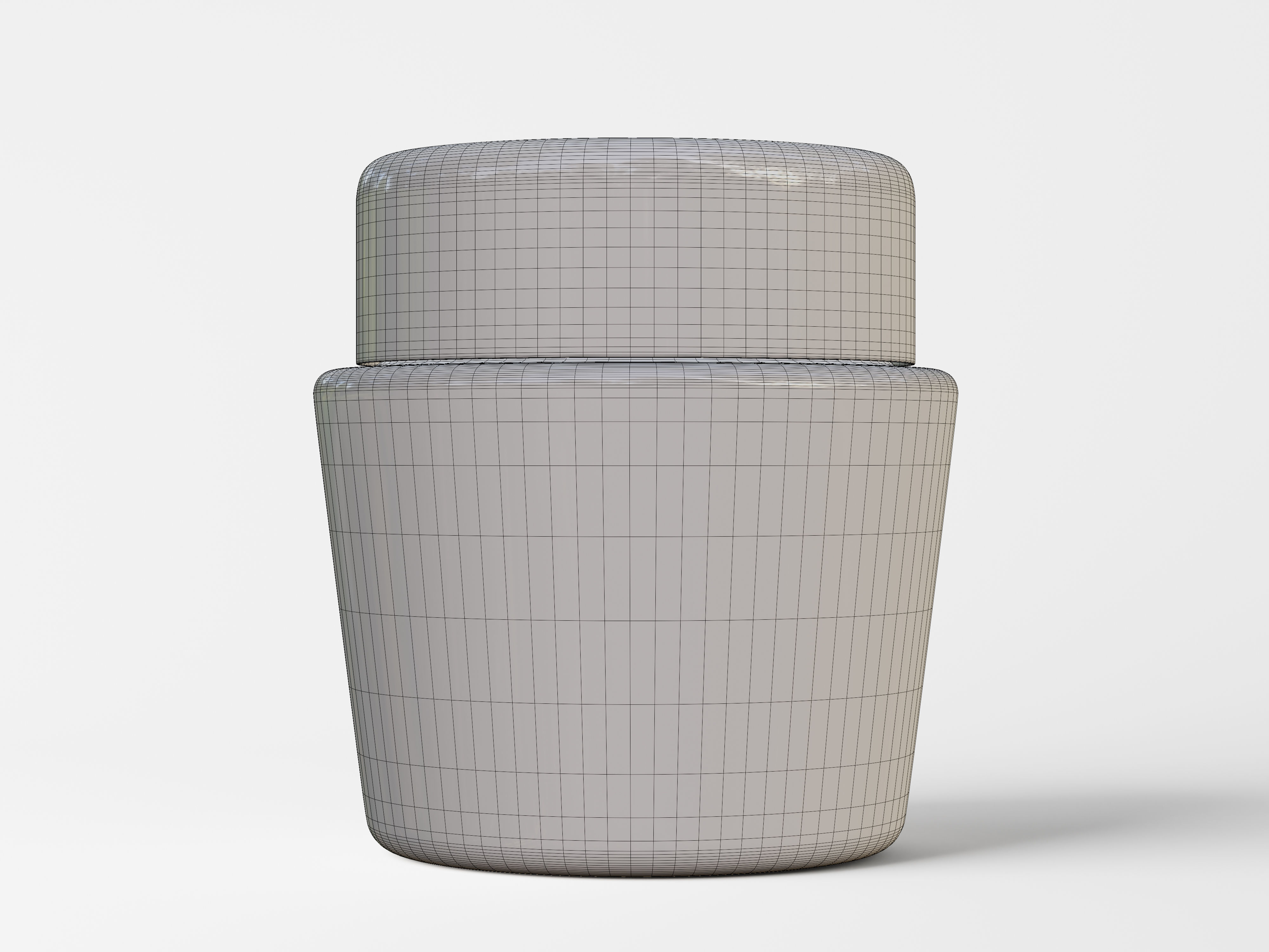 Cosmetic Jar Low-poly 3D model_8