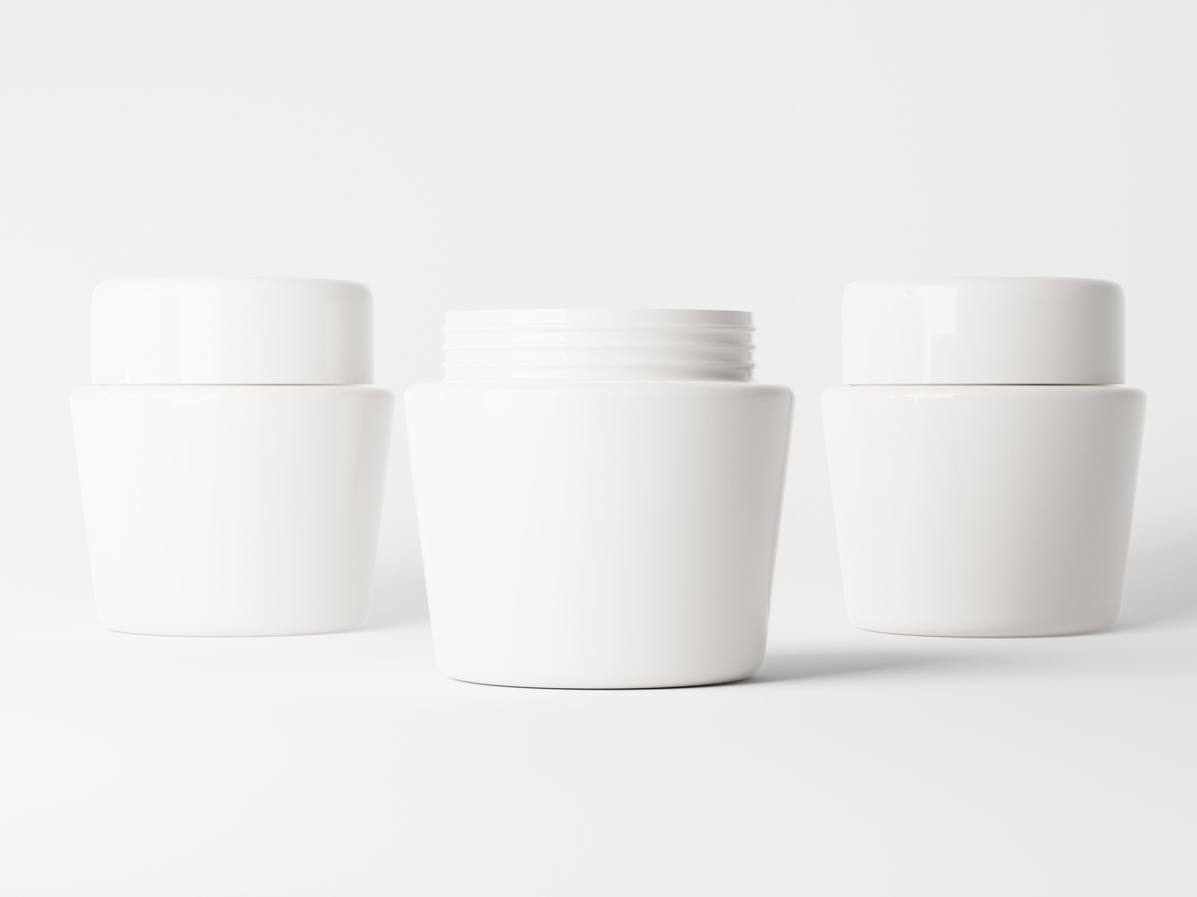 Cosmetic Jar Low-poly 3D model_4