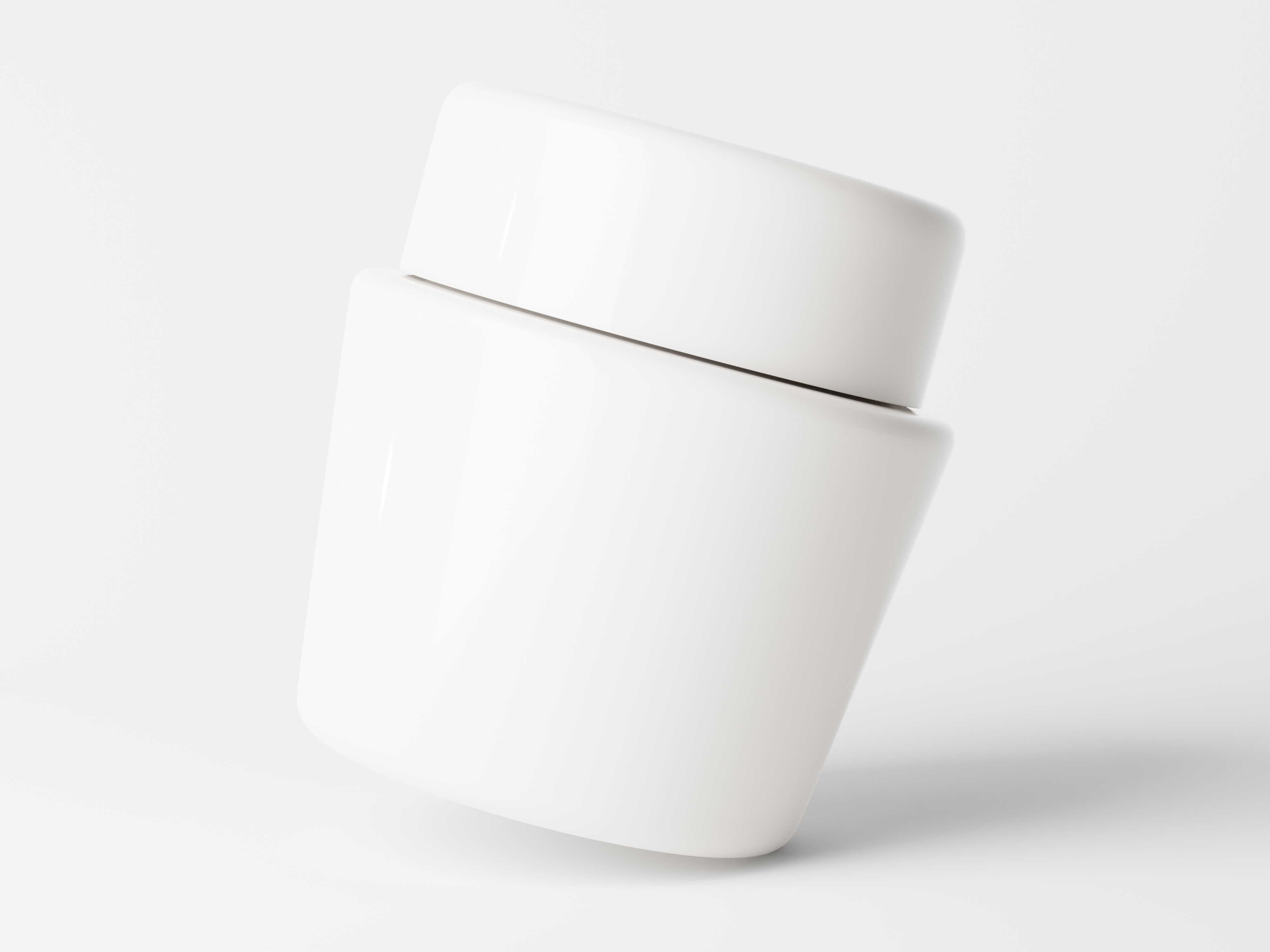 Cosmetic Jar Low-poly 3D model_2