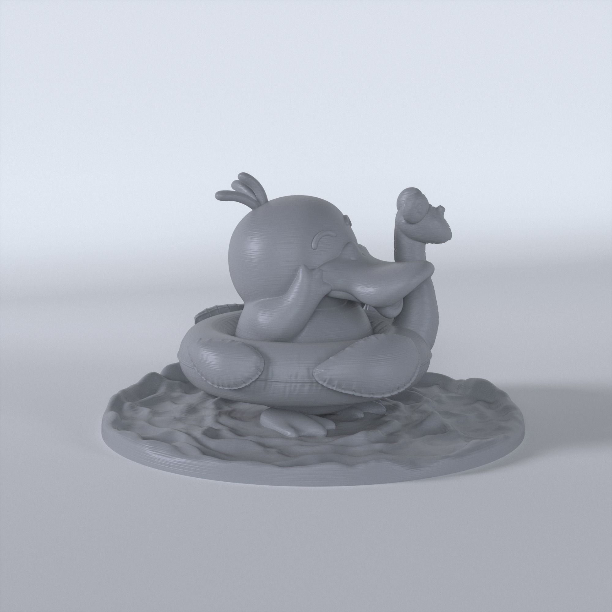 psyduck beach inflatable lapras 3D print model_7