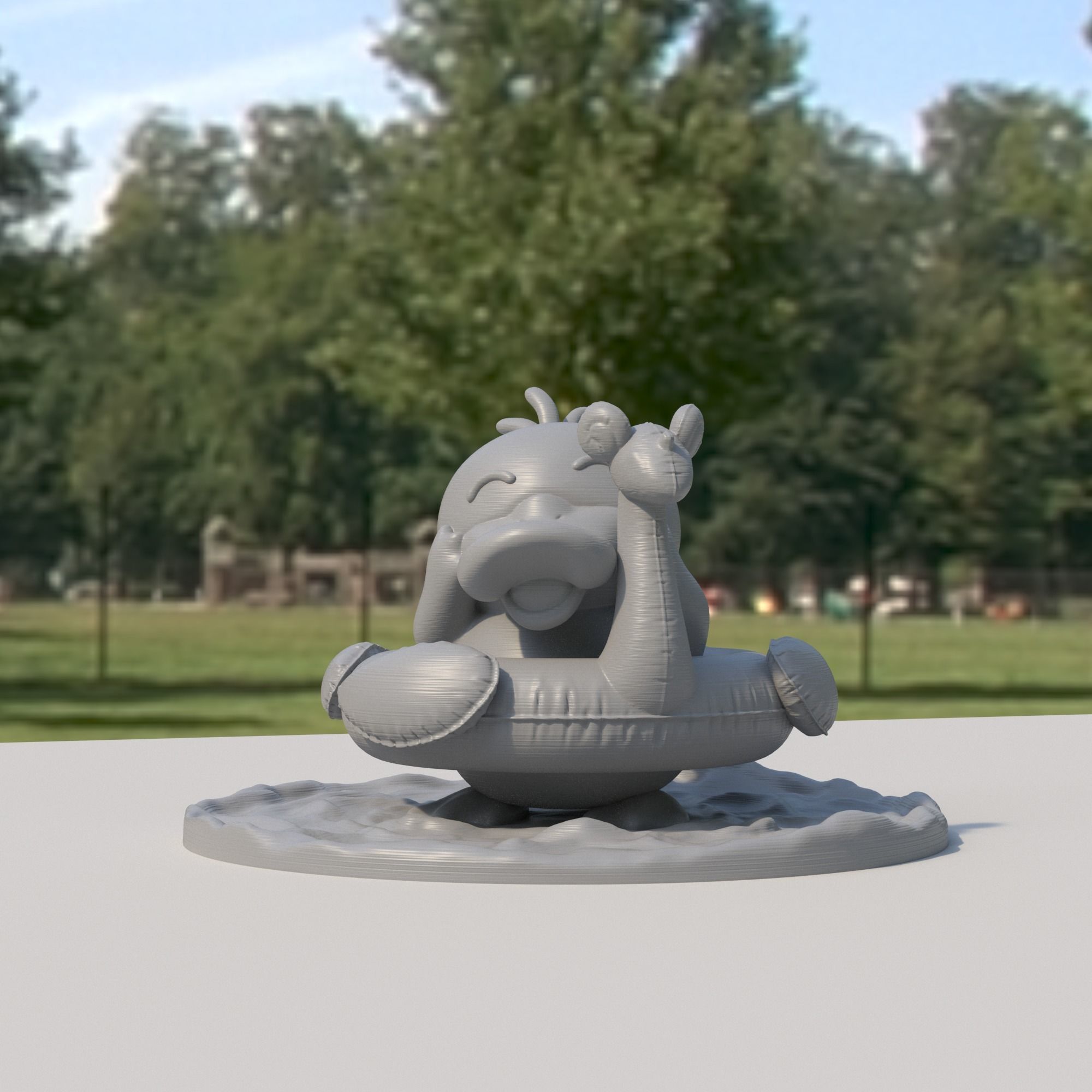 psyduck beach inflatable lapras 3D print model_4