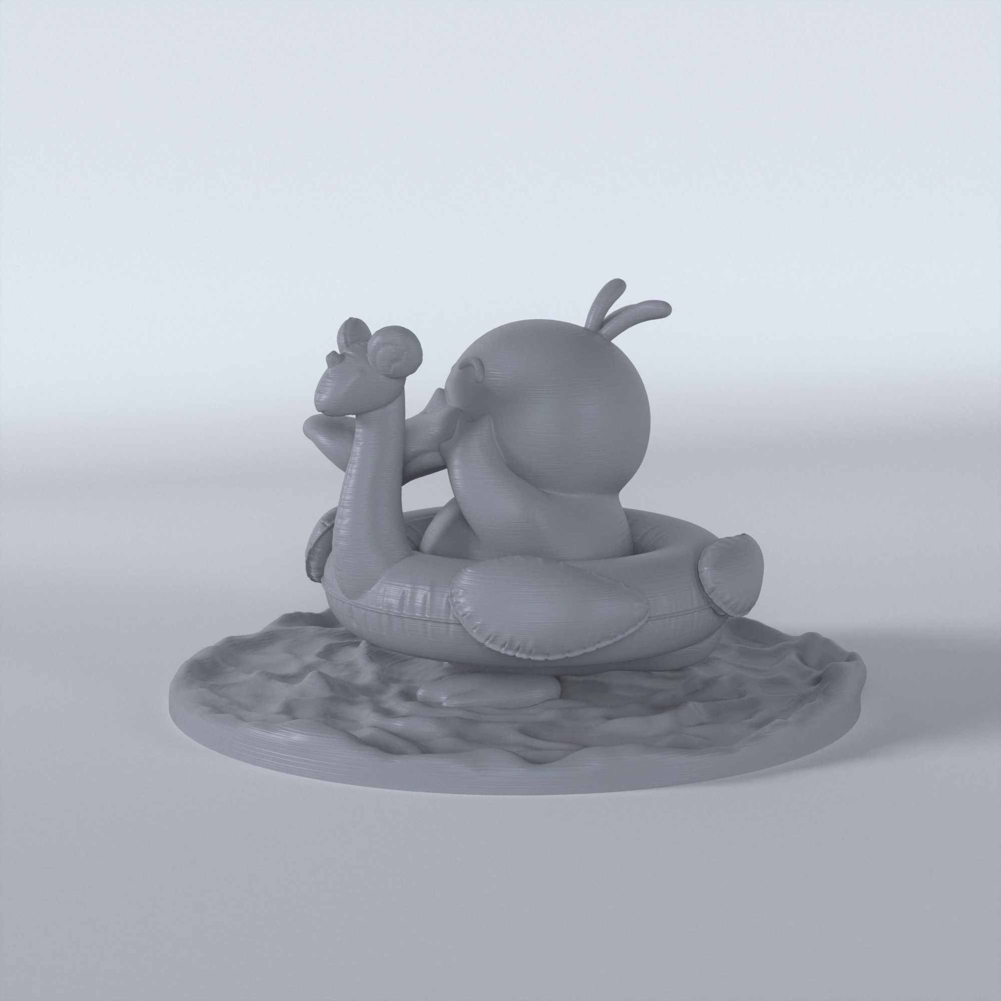 psyduck beach inflatable lapras 3D print model_8