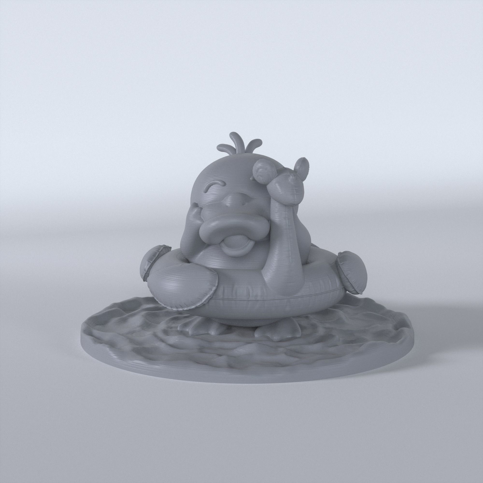 psyduck beach inflatable lapras 3D print model_6