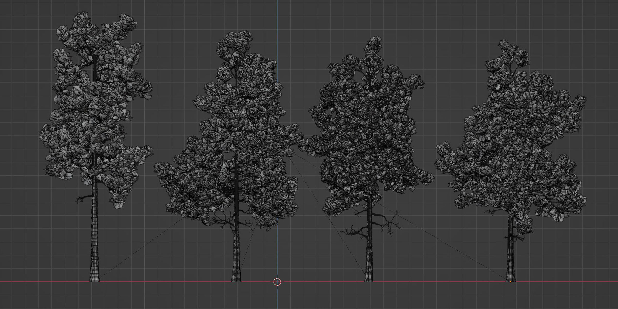 pine trees collection vol 39-Blender 3D model_6
