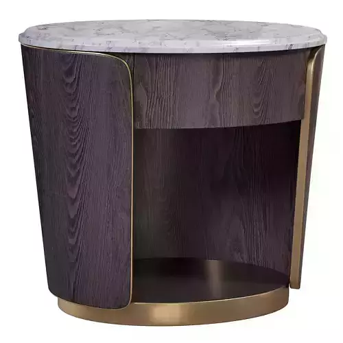 armour oval bedside table by luxdeco