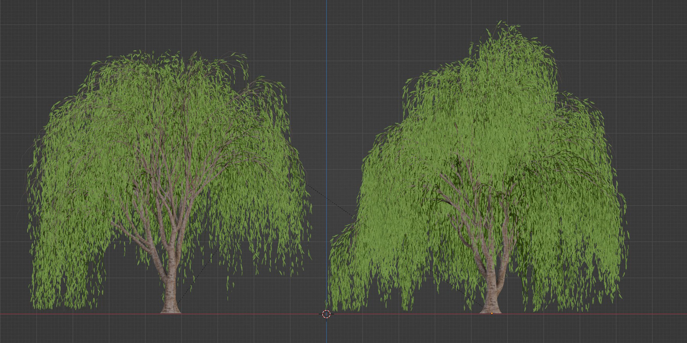 willow trees collection vol 40-Blender 3D model_6
