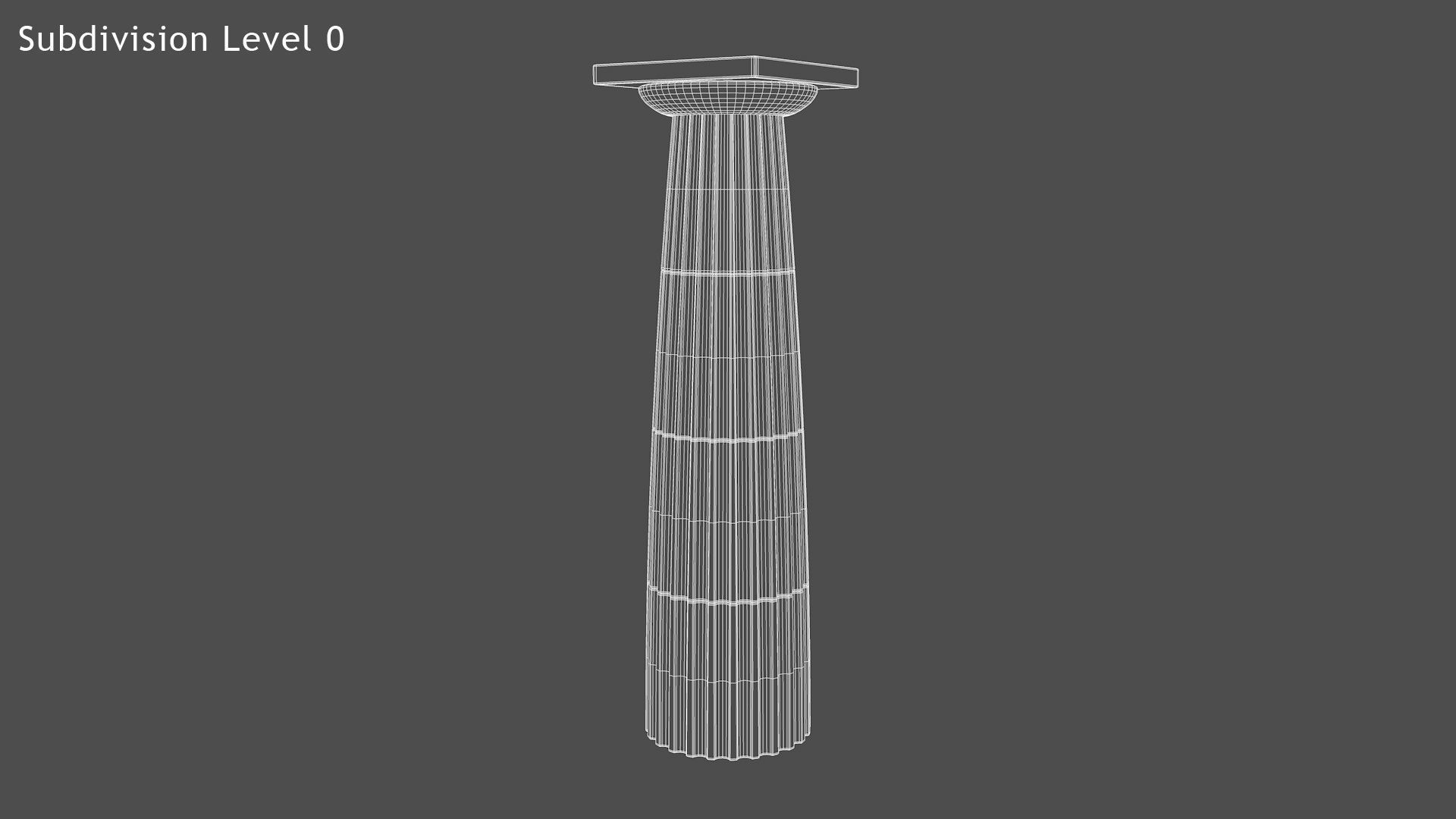Doric style column Low-poly 3D model_6