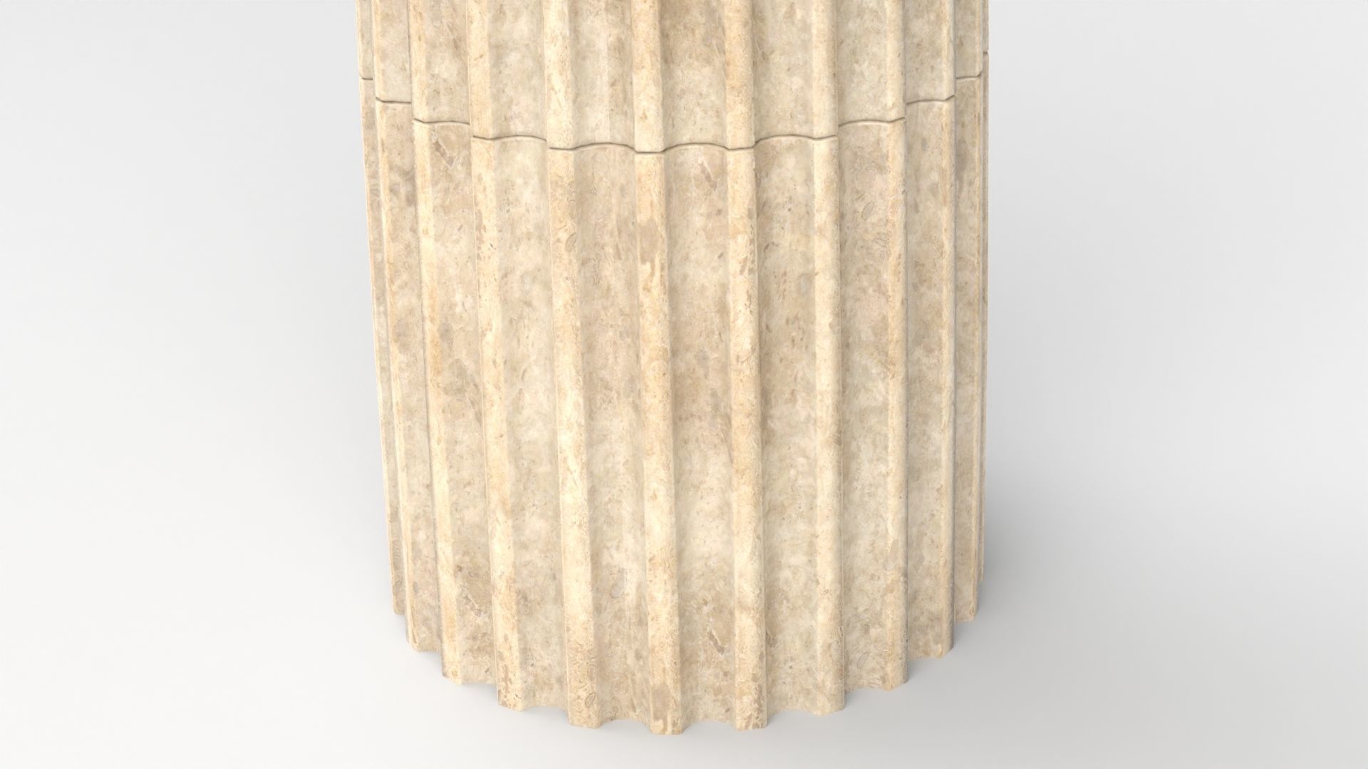Doric style column Low-poly 3D model_2