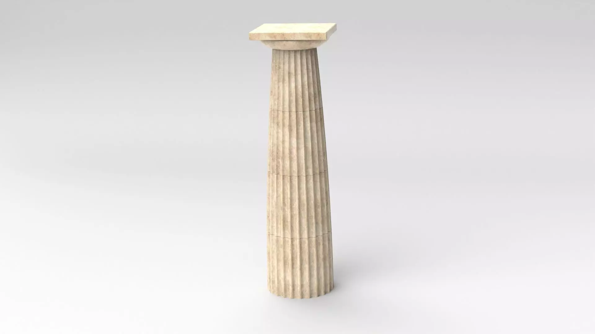 Doric style column Low-poly 3D model_0
