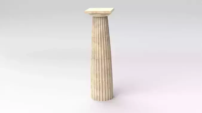 Doric style column Low-poly 3D model