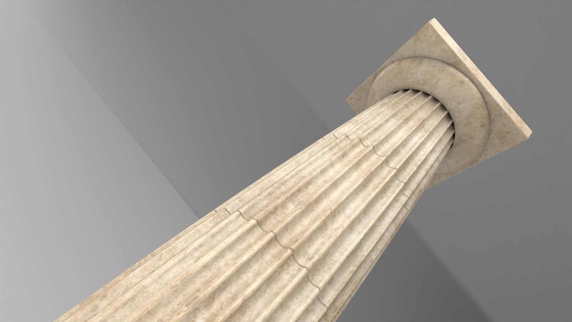 Doric style column Low-poly 3D model_4