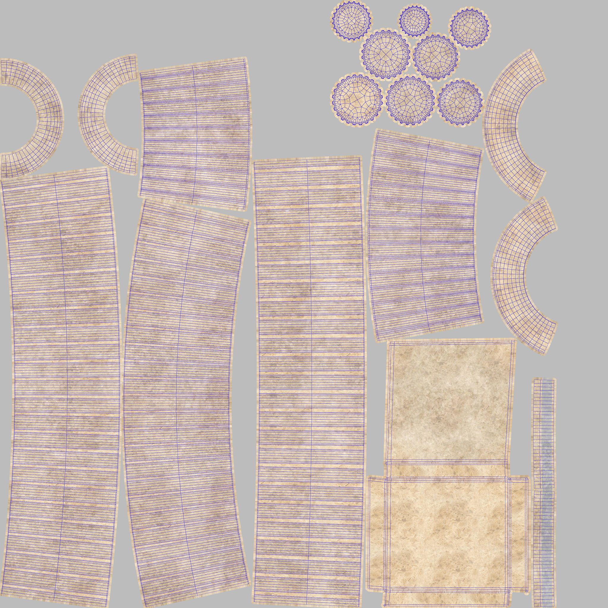 Doric style column Low-poly 3D model_12