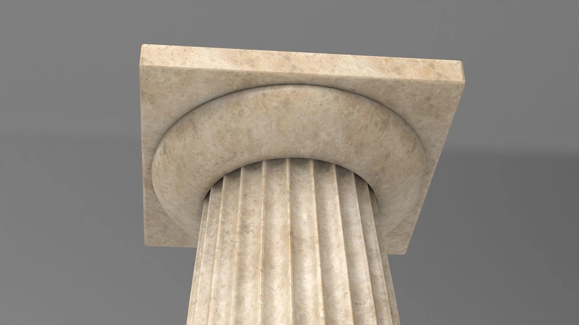 Doric style column Low-poly 3D model_3