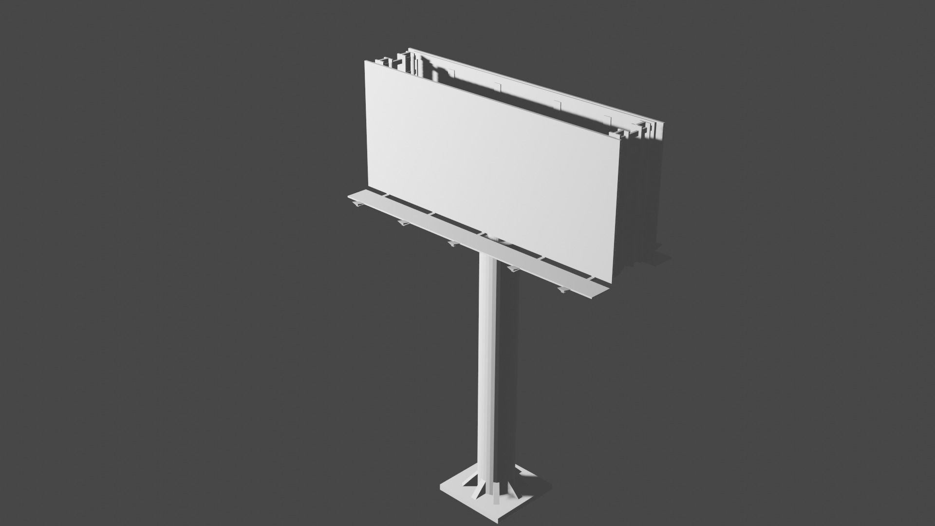 Billboard two side low-poly 3d model  Low-poly 3D model_5
