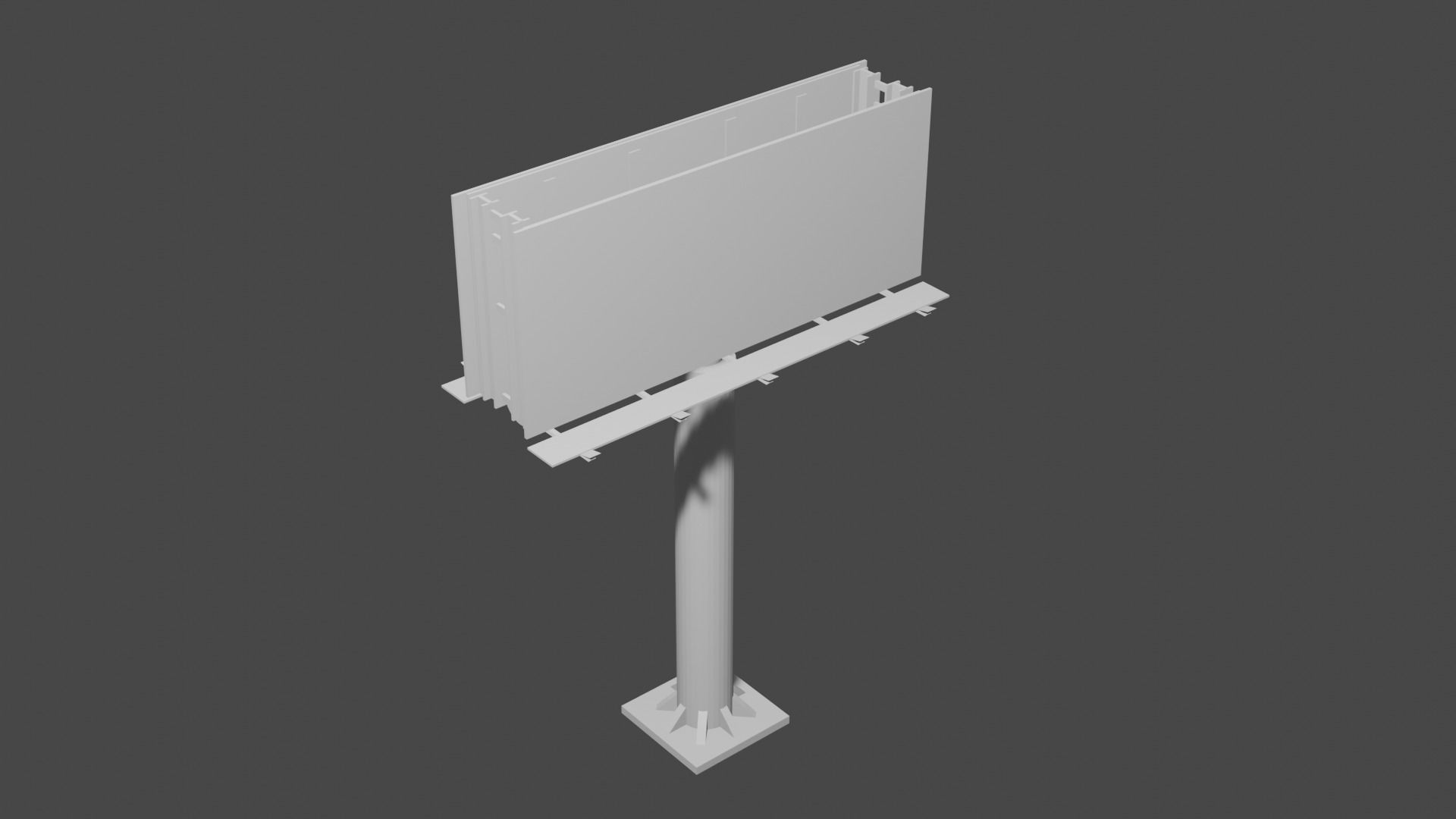 Billboard two side low-poly 3d model  Low-poly 3D model_3