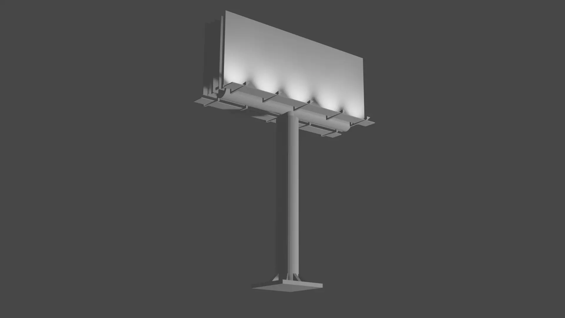 Billboard two side low-poly 3d model  Low-poly 3D model_0
