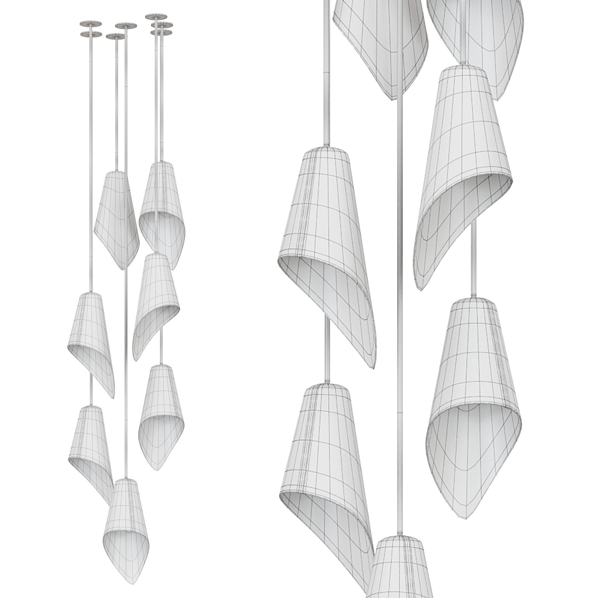 Arc 7 Pendant Chandelier by Luxdeco 3D model_2