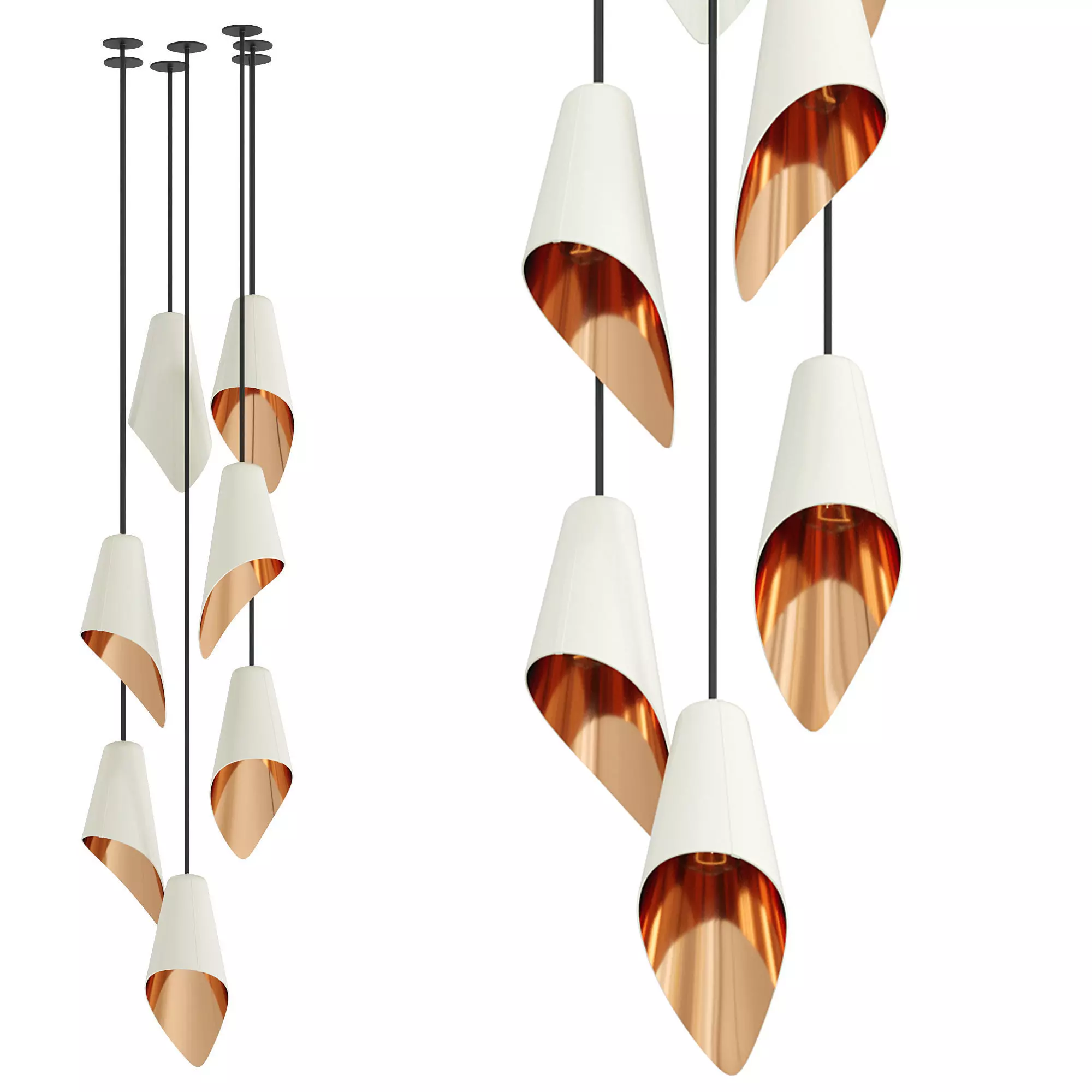 Arc 7 Pendant Chandelier by Luxdeco 3D model_0