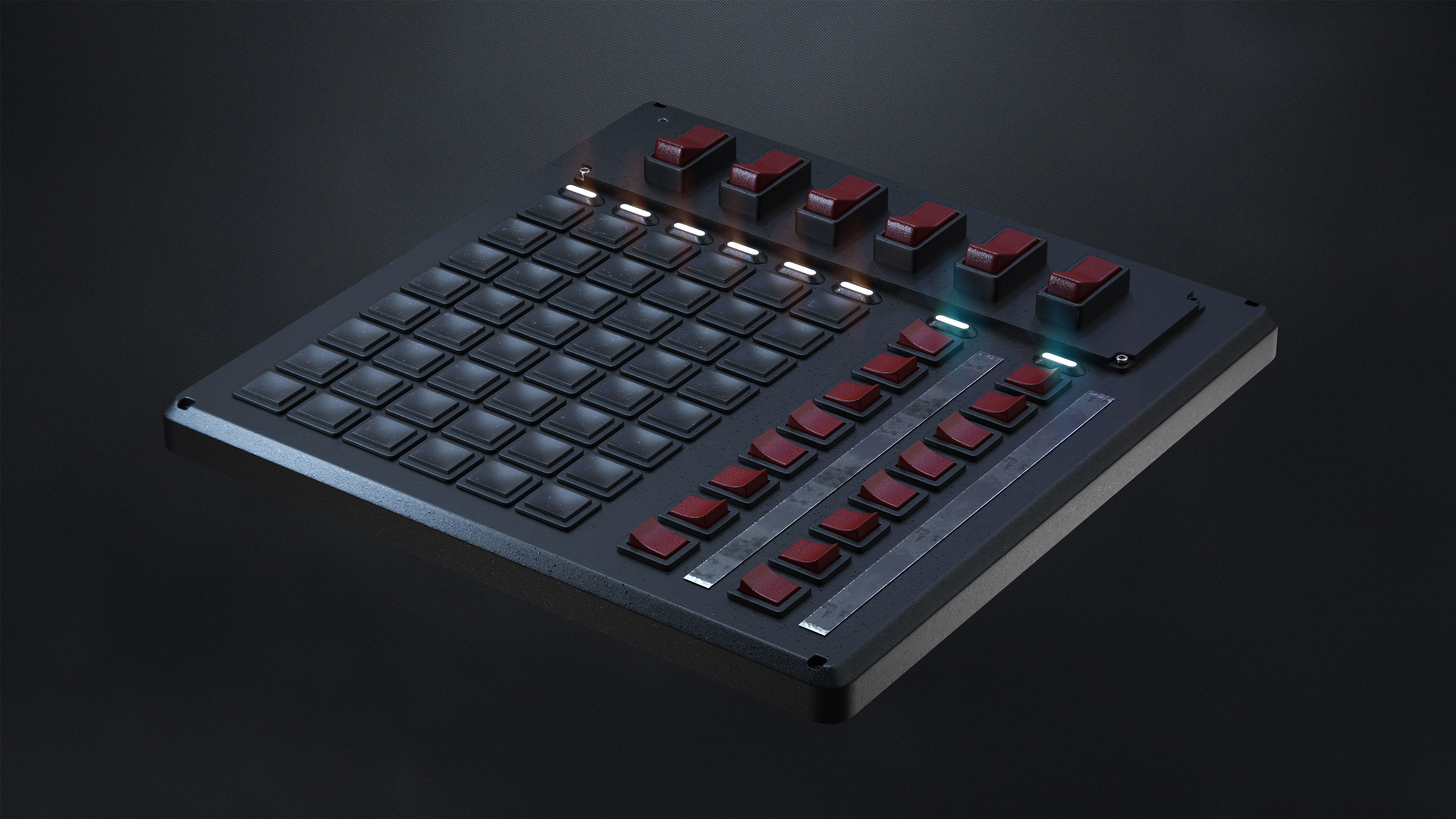 25 Hard Surface Sub-D Control Panel Elements 3D model_6