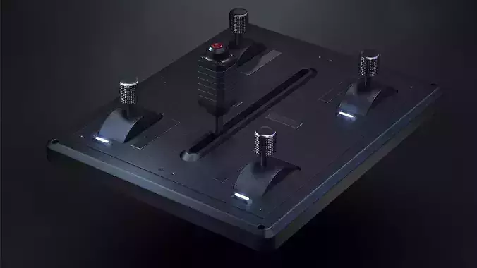 25 Hard Surface Sub-D Control Panel Elements 3D model