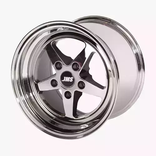 JMS Avenger Series Race Wheel 17 X 10 White Chrome Rear 3D model