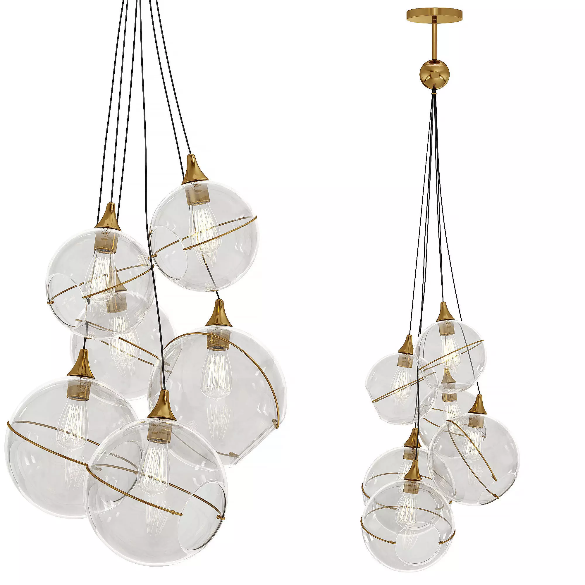 Skye Cluster Pendant by QUINTIESSE 3D model_0