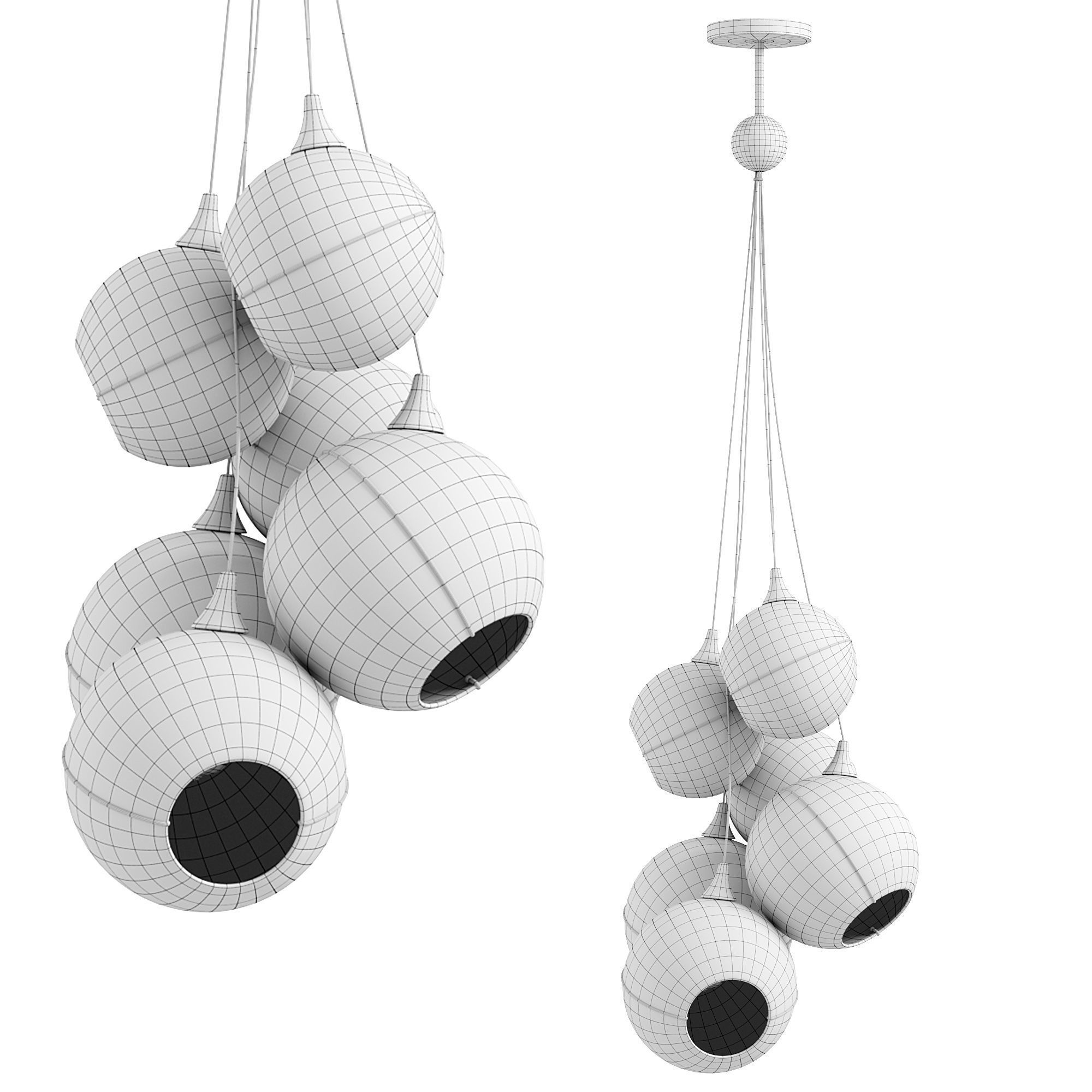 Skye Cluster Pendant by QUINTIESSE 3D model_2