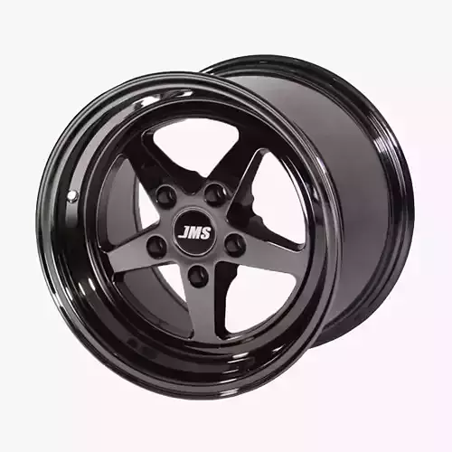 JMS Avenger Series Race Wheel 17 X 10 Black Chrome Rear 