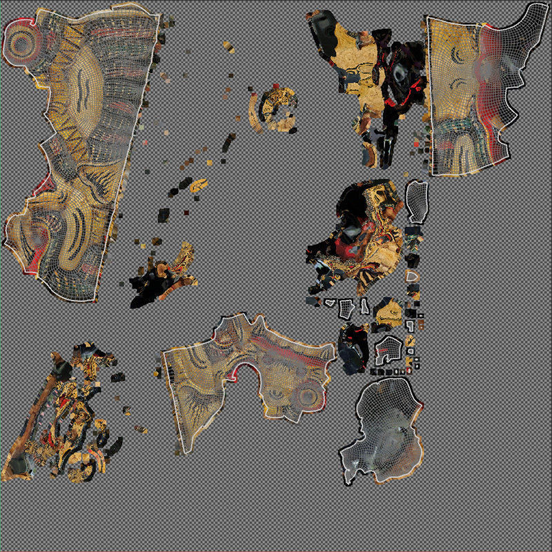 Indonesian ritual mask Low-poly 3D model_11