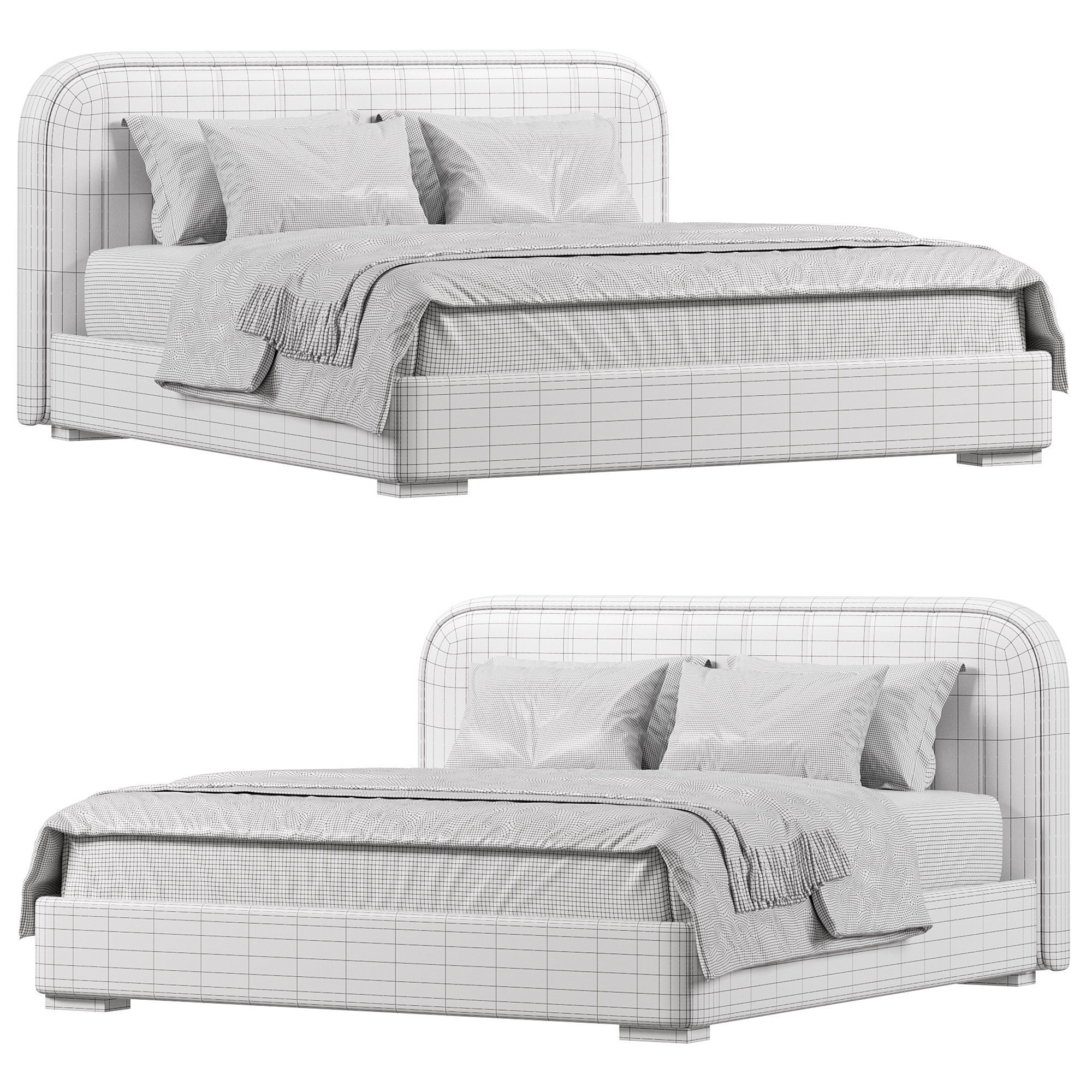 Bed K53 By Delevega Collection 3D model_2