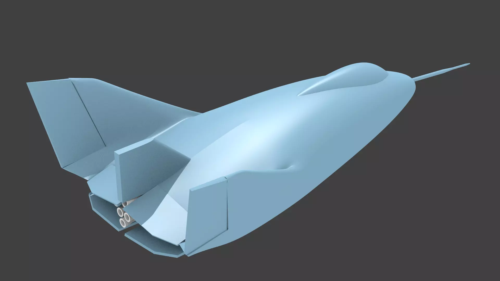 x-24a lifting body 3D print model_0