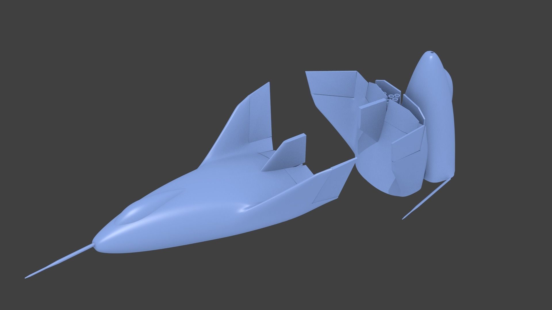 x-24a lifting body 3D print model_5