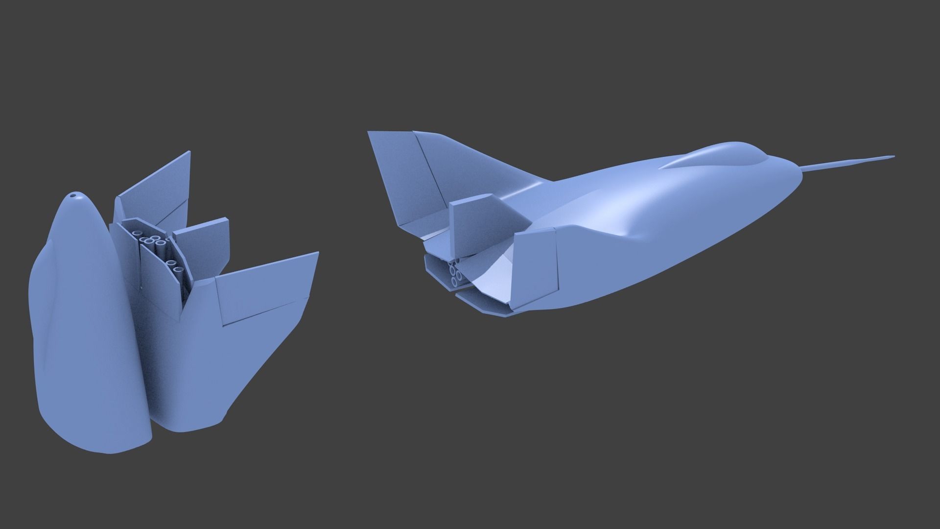 x-24a lifting body 3D print model_4