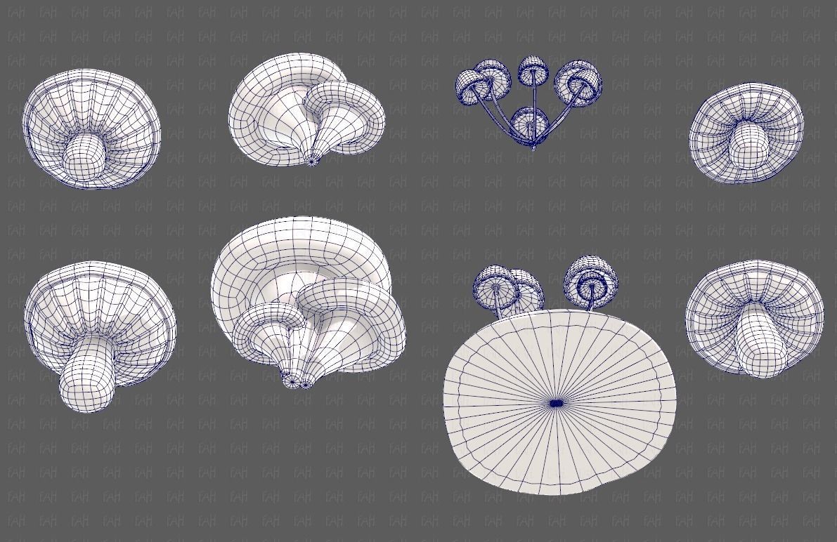 Trees Cartoon V44 Low-poly 3D model_38