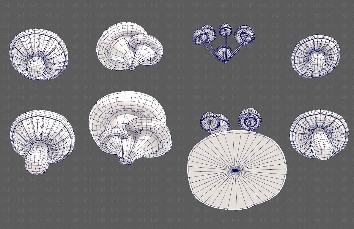 Trees Cartoon V44 Low-poly 3D model_40