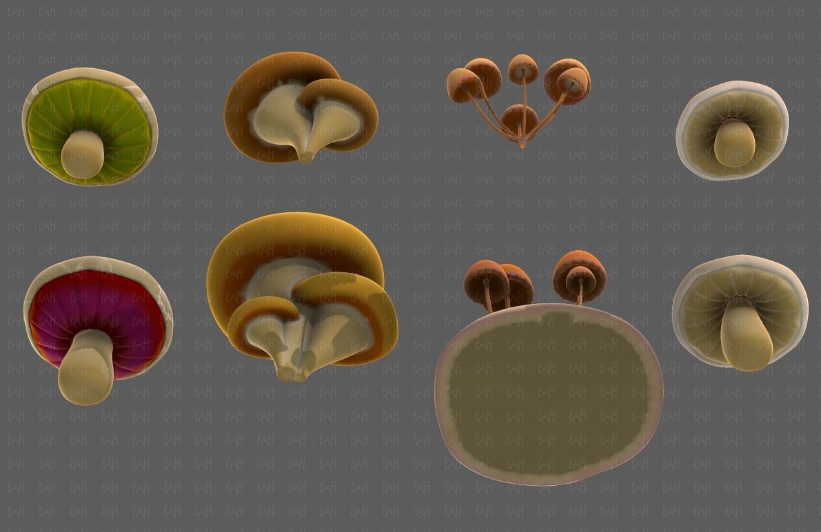 Trees Cartoon V44 Low-poly 3D model_37