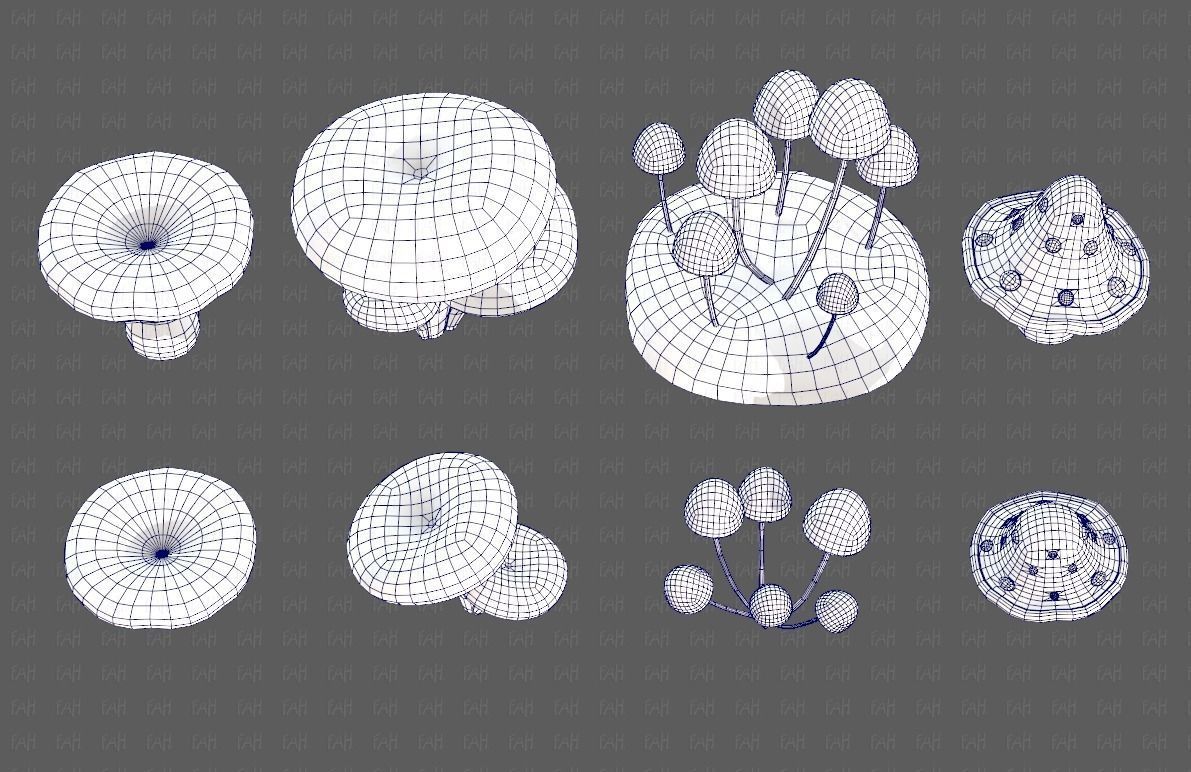 Trees Cartoon V44 Low-poly 3D model_36