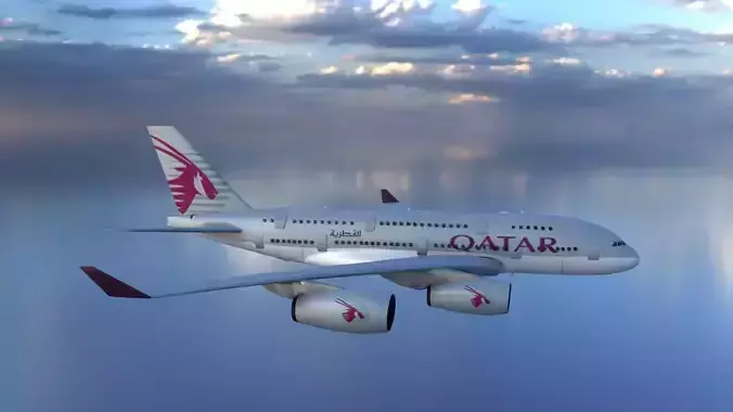 Airbus a380 Low-poly 3D model