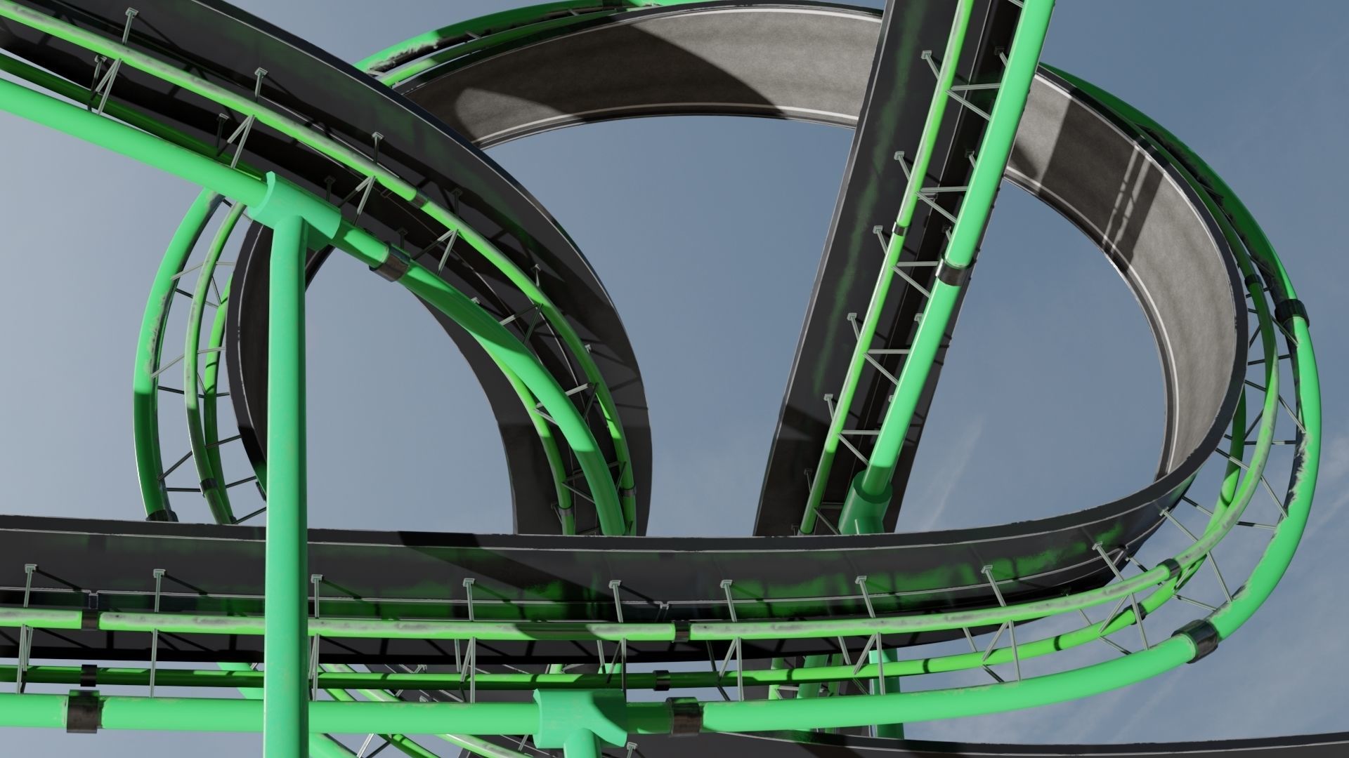 Acrobatic Track Low-poly 3D model_18